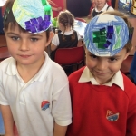 Making hats for our science drama activity
